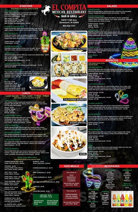 Log In. . El compita mexican bar and grill menu